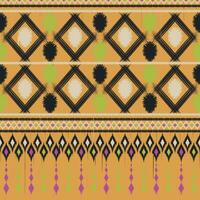 Ikat Paisley pattern design, African embroidery. Of ethnic tribes. Aztec texture, boho style, seamless vector