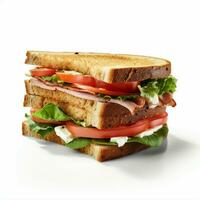 AI generated Sandwich photo in white isolated background