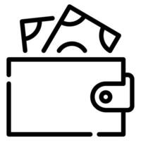 Wallet Icon for uiux, web, app, infographic, etc vector