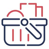 Shopping Basket Icon for uiux, web, app, infographic, etc vector