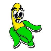 90s Stickers Banana Illustration for banner, promotion, etc vector