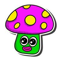 90s Stickers mushroom Illustration for banner, promotion, etc vector