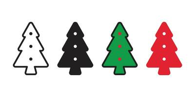 christmas tree vector icon Santa Claus plant wood forest biscuit cracker character cartoon symbol illustration doodle design