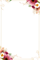 Einladung Blume Rahmen Rand png Bild transparent Hintergrund ai generativ