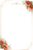 Einladung Blume Rahmen Rand png Bild transparent Hintergrund ai generativ