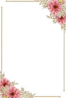 Invitation Flower Frame Border PNG Image Transparent Background Ai Generative