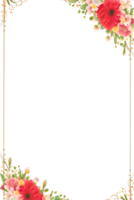 Invitation Flower Frame Border PNG Image Transparent Background Ai Generative