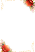 Invitation Flower Frame Border PNG Image Transparent Background Ai Generative
