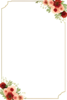 Invitation Flower Frame Border PNG Image Transparent Background Ai Generative