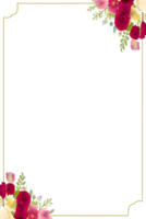 Invitation Flower Frame Border PNG Image Transparent Background Ai Generative