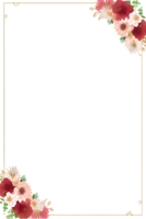 Einladung Blume Rahmen Rand png Bild transparent Hintergrund ai generativ