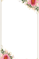 Invitation Flower Frame Border PNG Image Transparent Background Ai Generative