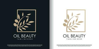 Olive logo design vector with modern concept Premium Vector