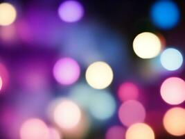Out of Focus Lights during the Night, abstract light background, ai generated photo