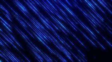 neon pioggia di particelle, caduta linea sfondo, movimento di un' ruscello di raggiante luminosa particella. autunno sfondo animazione. luminoso particelle lancio per il terra. senza soluzione di continuità ciclo continuo. video