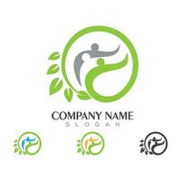 Human character logo sign vector