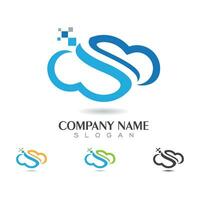 Cloud template vector