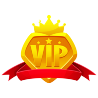 Game UI VIP con Gold Diamond with red ribbon. png