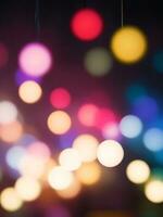 Out of Focus Lights during the Night, abstract light background, ai generated photo