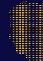 Gradient halftone effect duotone background vector