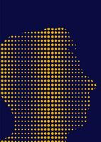 Gradient halftone effect duotone background vector