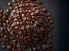 texture of coffee bean background pattern ai generated photo