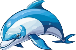 Cute Dolphin Illustration AI Generative png