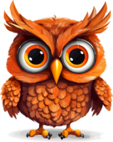 Pâques hibou illustration, animal illustration ai génératif png