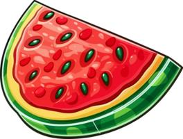 watermeloen illustratie, watermeloen ontwerp ai generatief png