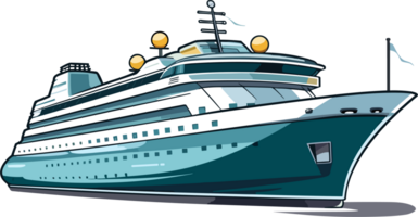 Luxury liner ship illustration AI Generative png