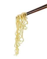 chopsticks noodles isolated on white background photo