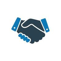 Shaking hands icon on white background vector