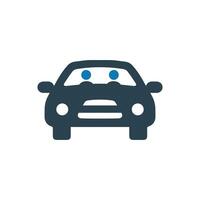 Two people riding in a car icon vector
