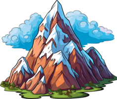 montagna illustrazione, montagna ai generativo png