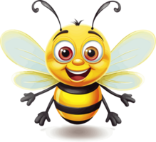 Cartoon bee Illustration, bee Illustration AI Generative png