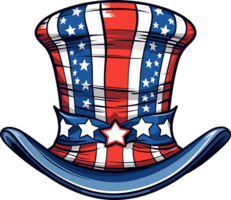 Uncle Sam Hat Illustration AI Generative png