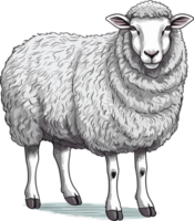 mouton illustration ai génératif png