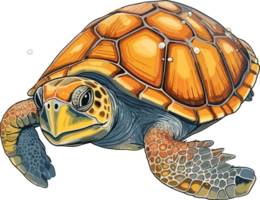 sea turtle Illustration AI Generative png