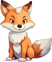 Fox illustration, Animal Illustration AI Generative png