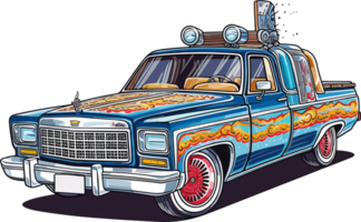 Vintage Classical Car Illustration png
