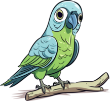 Cartoon Parakeet Illustration AI Generative png