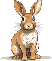 Oriental cottontail rabino ilustração, animal ilustração ai generativo png