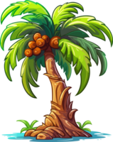 Palm tree Illustration AI Generative png