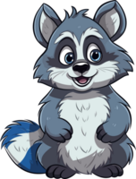 Baby racoon Illustration AI Generative png