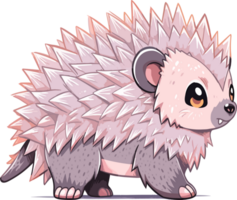 Porcupine Illustration, Animal Illustration AI Generative png