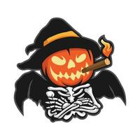 stiker icon of calan gaeaf happy halloween vector image illustration