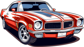 Vintage Classic Car Illustration AI Generative png