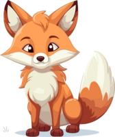 Baby Red Fox Illustration AI Generative png