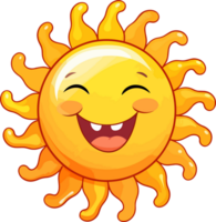 Cartoon Sun Illustration AI Generative png