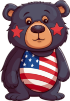 American black bear Illustration AI Generative png